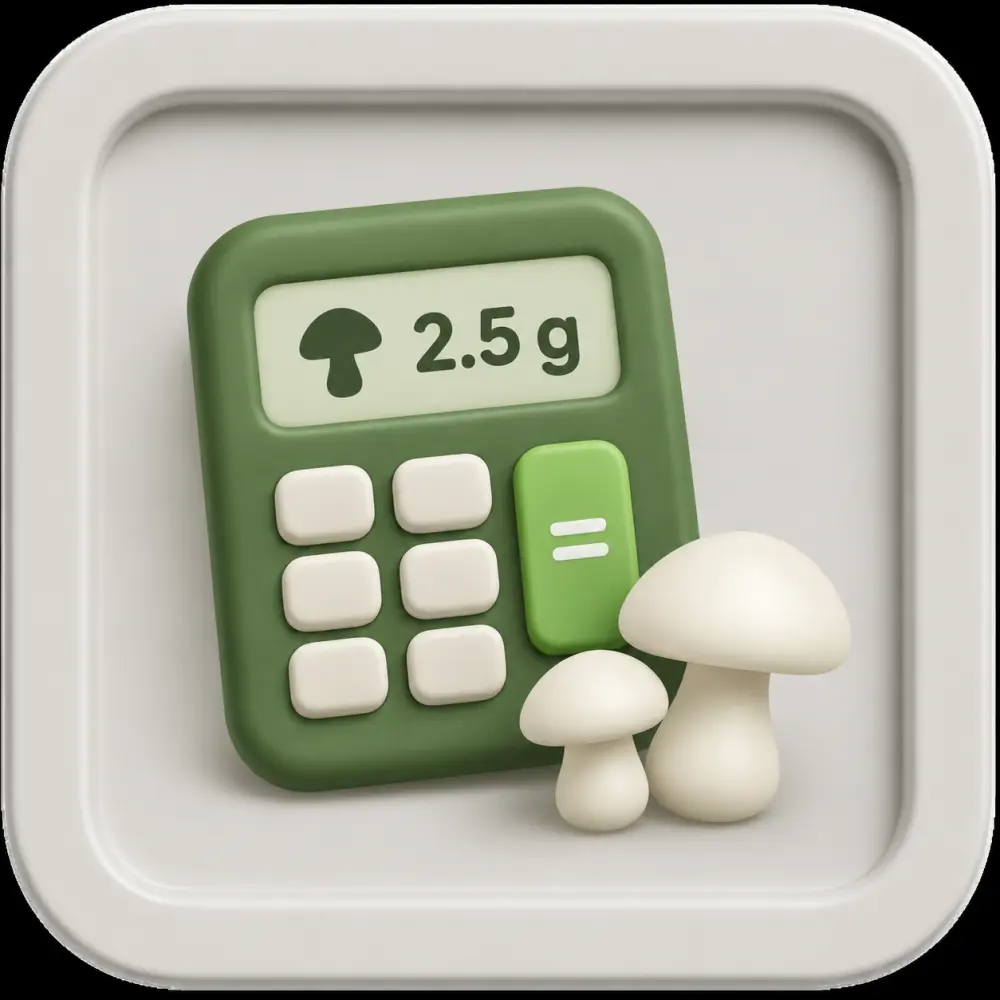 Magic Mushroom dosage calculator from 24High