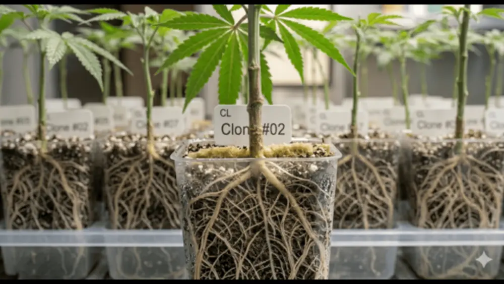 Cannabis stekken kunnen een sterk wortelstelsel ontwikkelen waardoor ze tijdens de vegetatieve fase snel kunnen groeien.