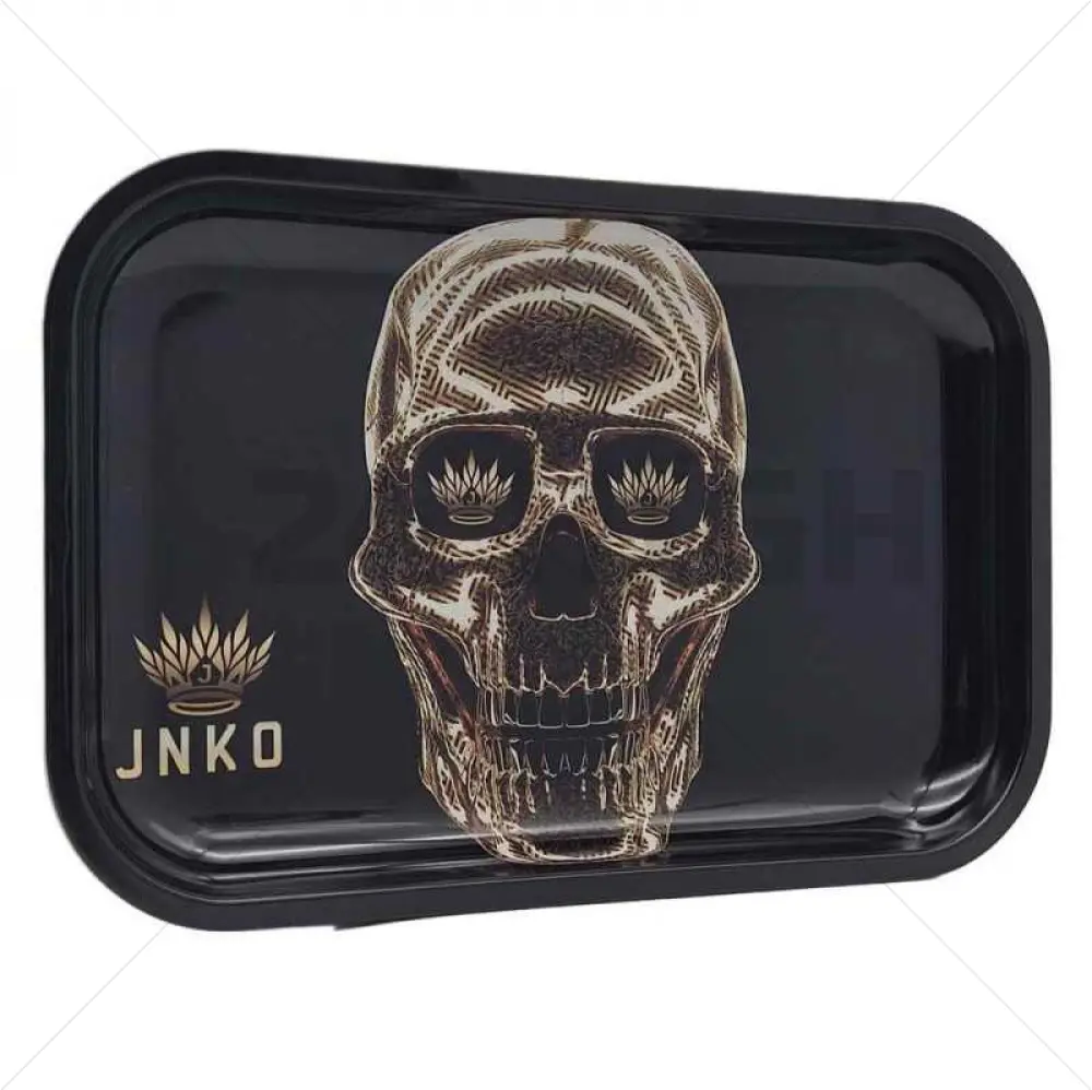 Rolling Tray XXL | Luxury Art Series | Golden Skull 1