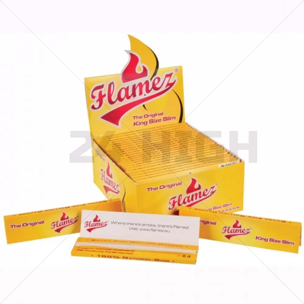Flamez Yellow King Size Slim - Display 50st