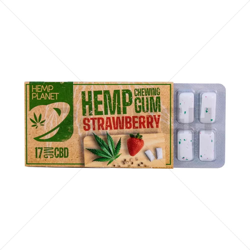 CBD Strawberry Hemp Chewing Gum