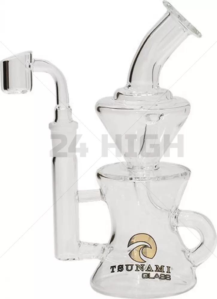 Waterpipe Concentrate Rig Sprinkler Recycler 9'' Clear